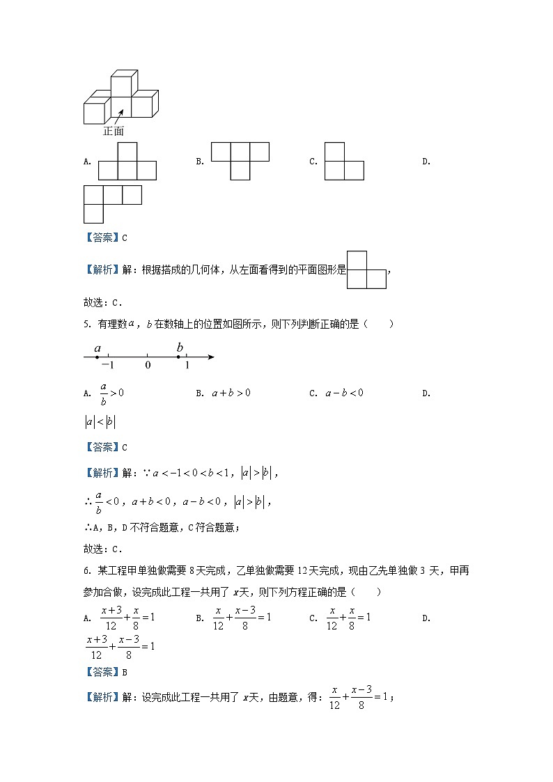 2023~2024学年山东省青岛市市北区七年级(上)期末数学试卷(解析版)第2页