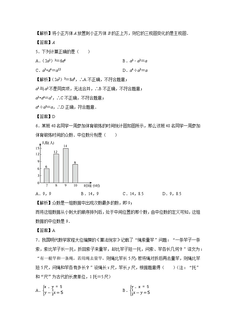 2024年日照市中考真题数学试卷(解析版)第2页