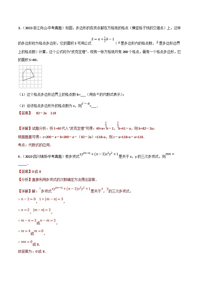 中考数学一轮复习专题02 整式及因式分解（10个高频考点）（强化训练）（解析版）第2页