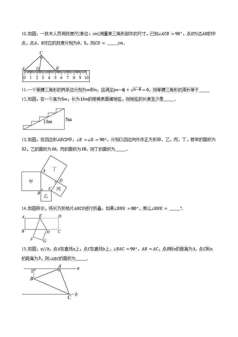 2024-2025学年江苏省扬州市高邮市八年级（上）期中考试数学试卷（含答案）第3页