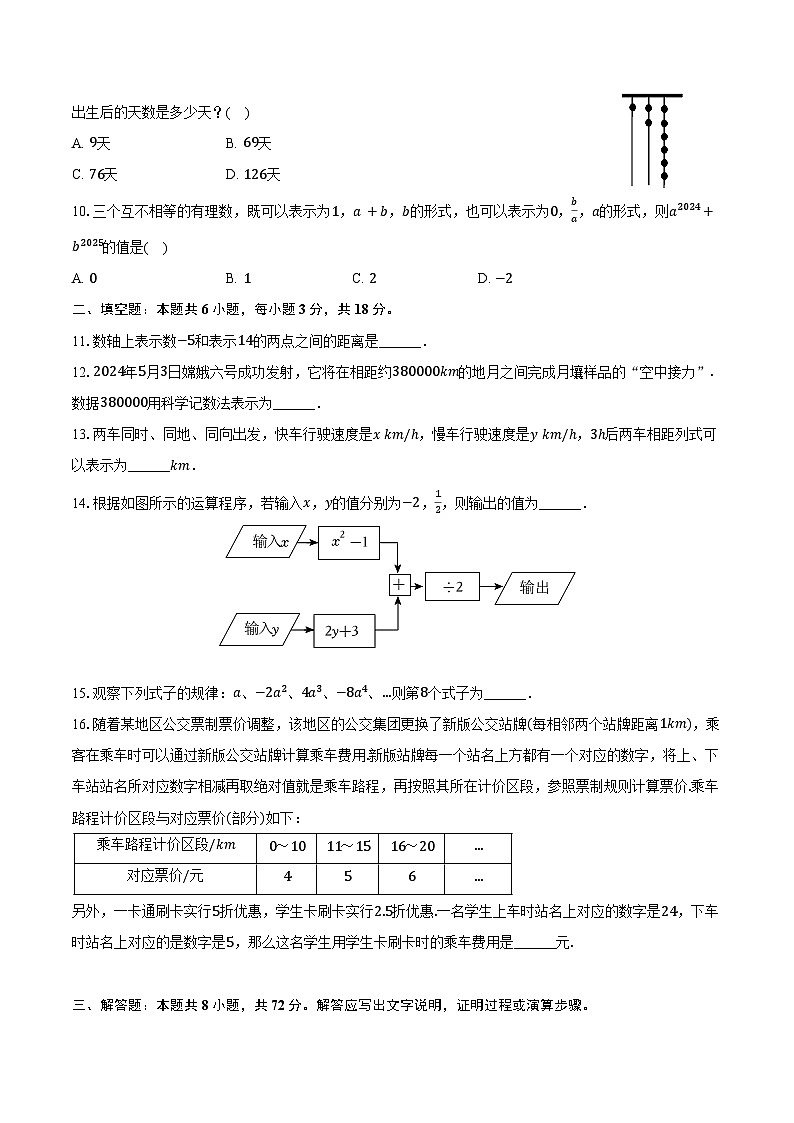2024-2025学年湖北省咸宁市温泉中学教联体七年级（上）期中数学试卷（含答案）第2页