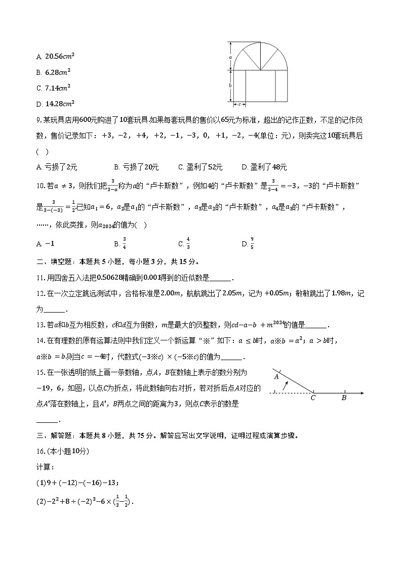 2024-2025学年河南省洛阳市涧西区七年级（上）期中数学试卷（含答案）第2页