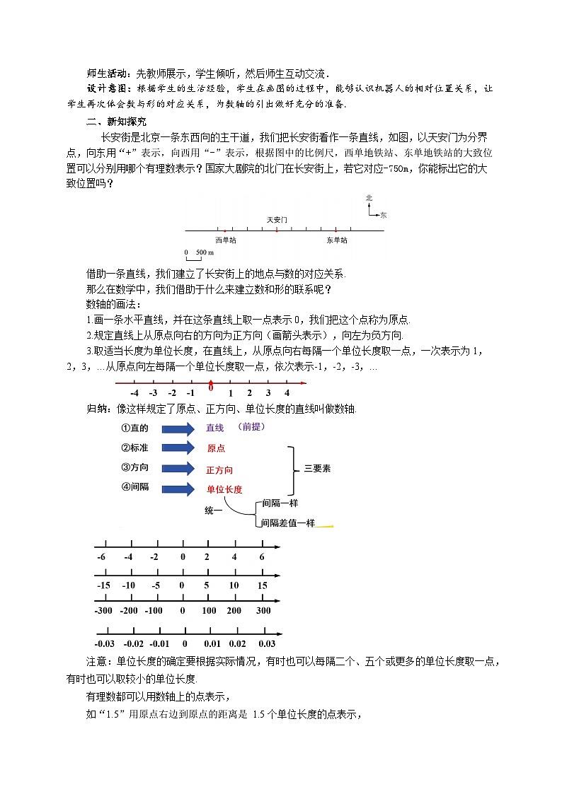 七年级上册数学苏科版（2024）2.2数轴（第1课时）教案第2页