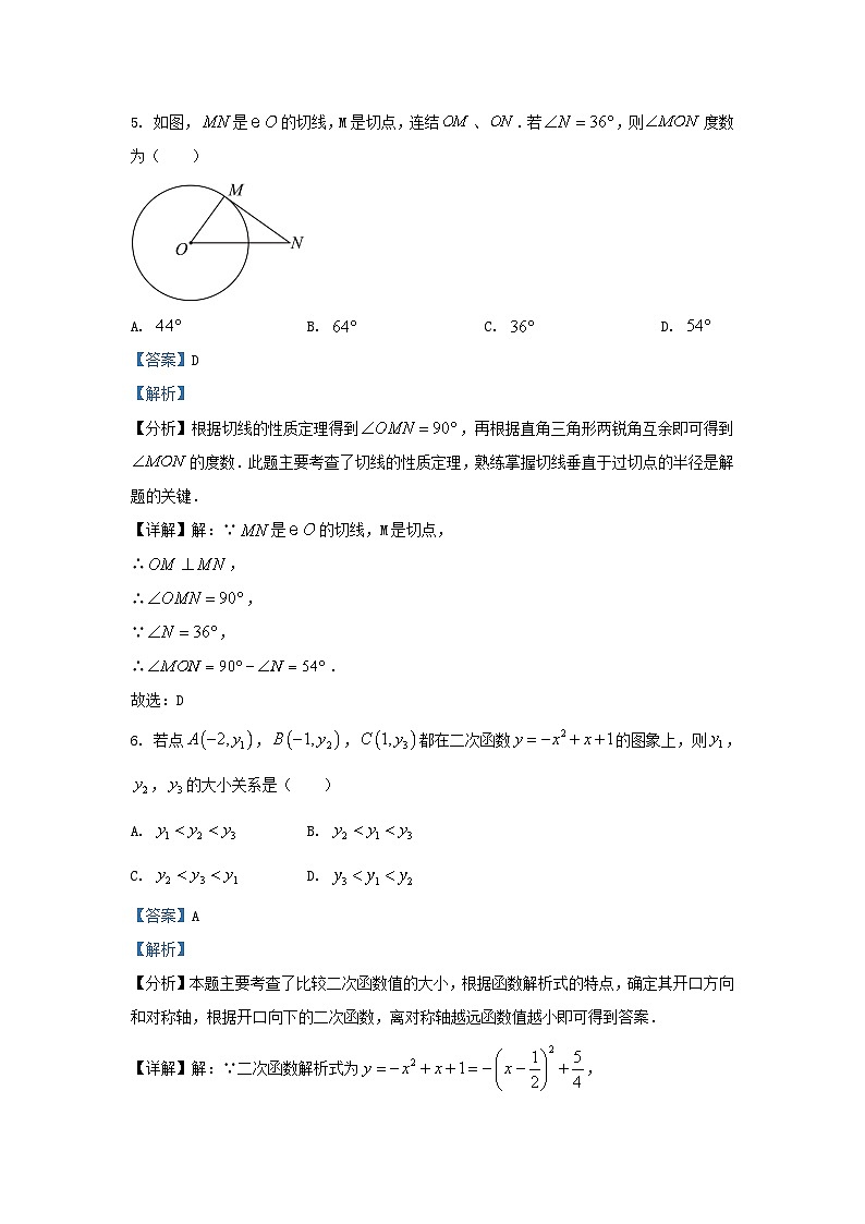 2023-2024学年安徽省合肥市包河区九年级上学期数学期末试题及答案第3页