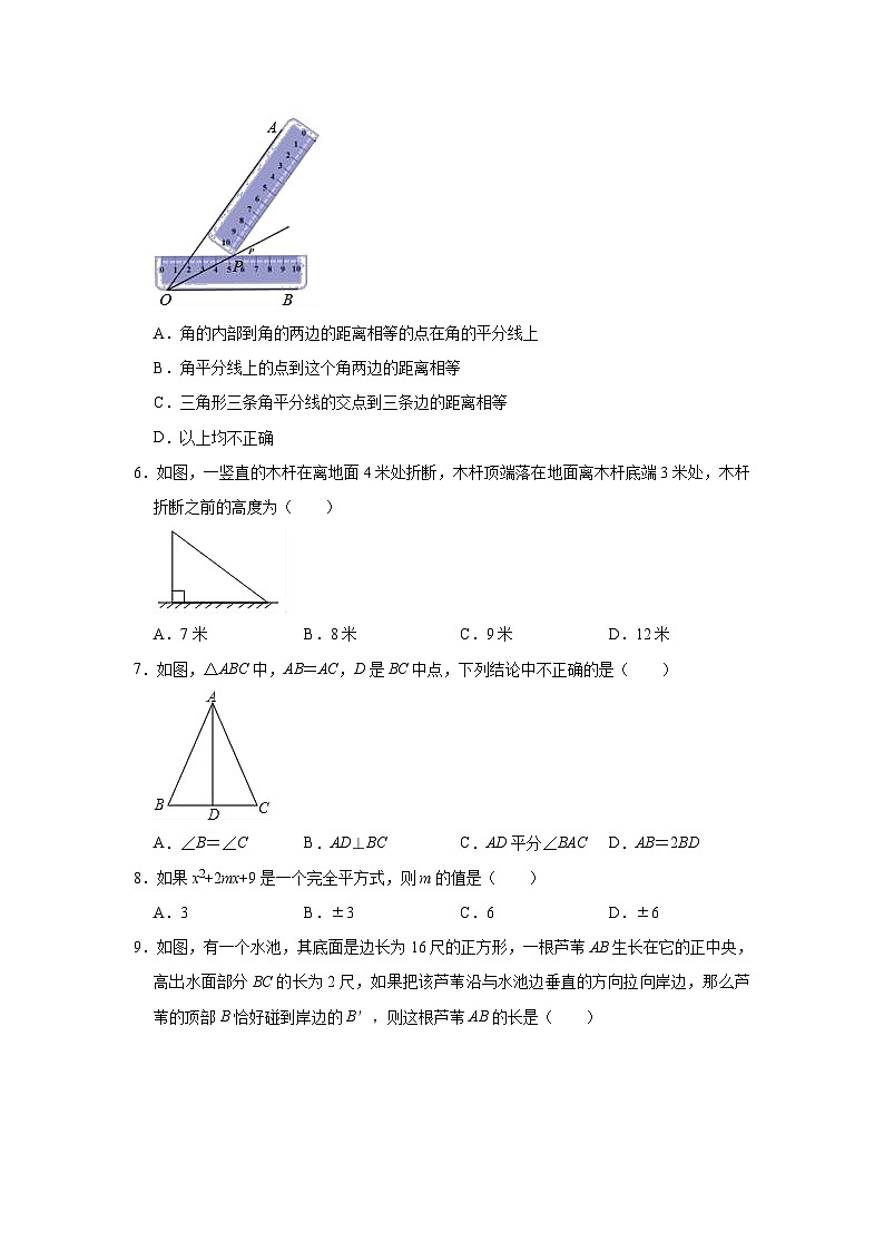 华东师大版八年级上册数学期末复习试卷（有答案）第2页