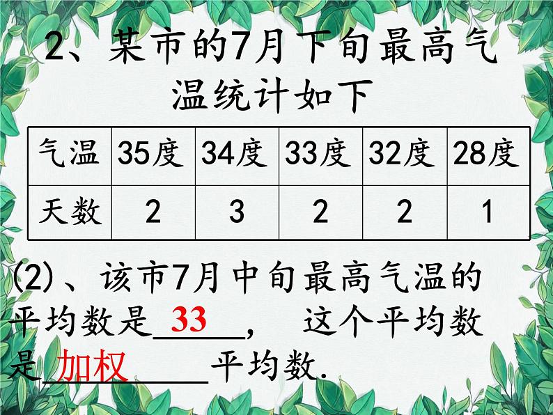 6.1 平均数第2课时 北师大版八年级数学上册 课件第6页