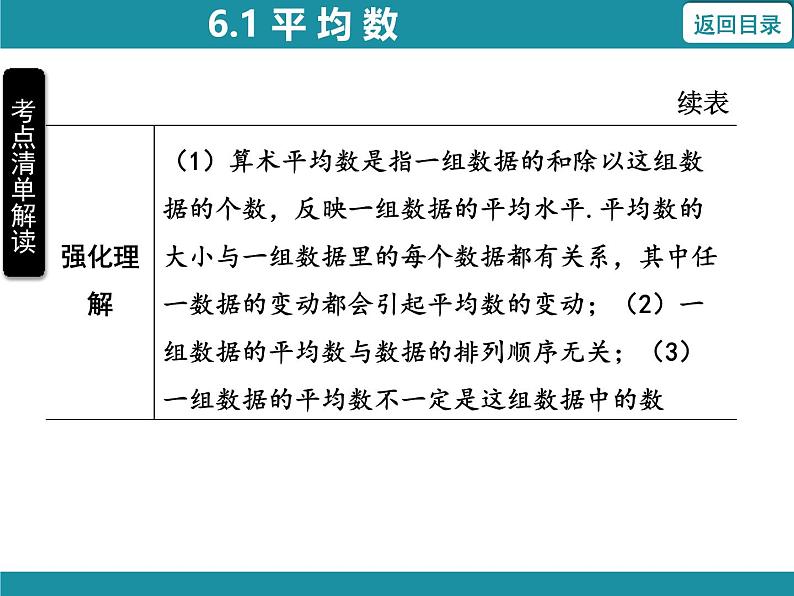 6.1 平均数-知识考点梳理 北师大版数学八年级上册课件第4页