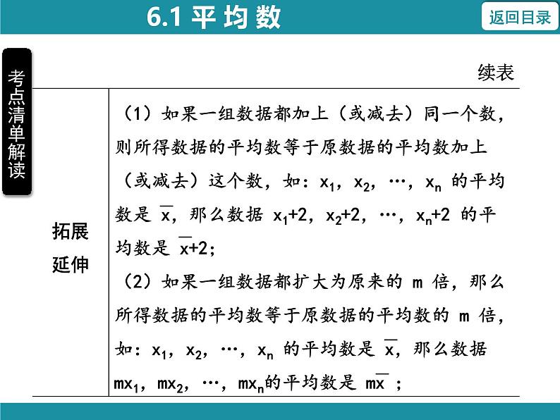 6.1 平均数-知识考点梳理 北师大版数学八年级上册课件第5页