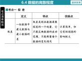 6.4 数据的离散程度-知识考点梳理 北师大版数学八年级上册课件