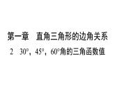 1.2 30度，45度，60度角的三角函数值 北师大版数学九年级下册习题课件