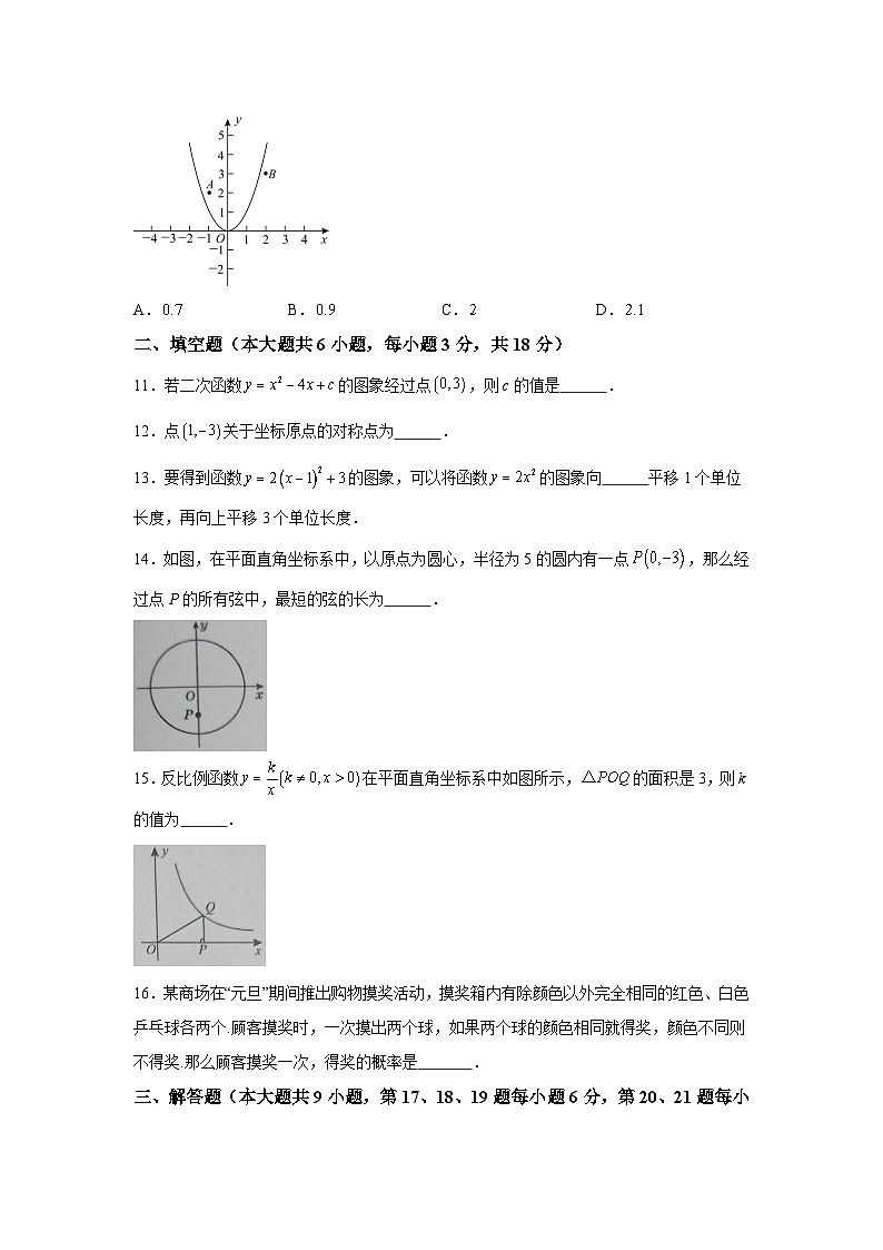 湖南省长沙市浏阳市2024届九年级上学期期末考试数学试卷(含解析)第3页