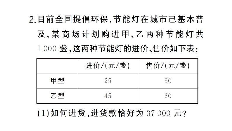 初中数学新湘教版七年级上册期末专练四 一次方程(组)的实际应用作业课件2024秋第4页