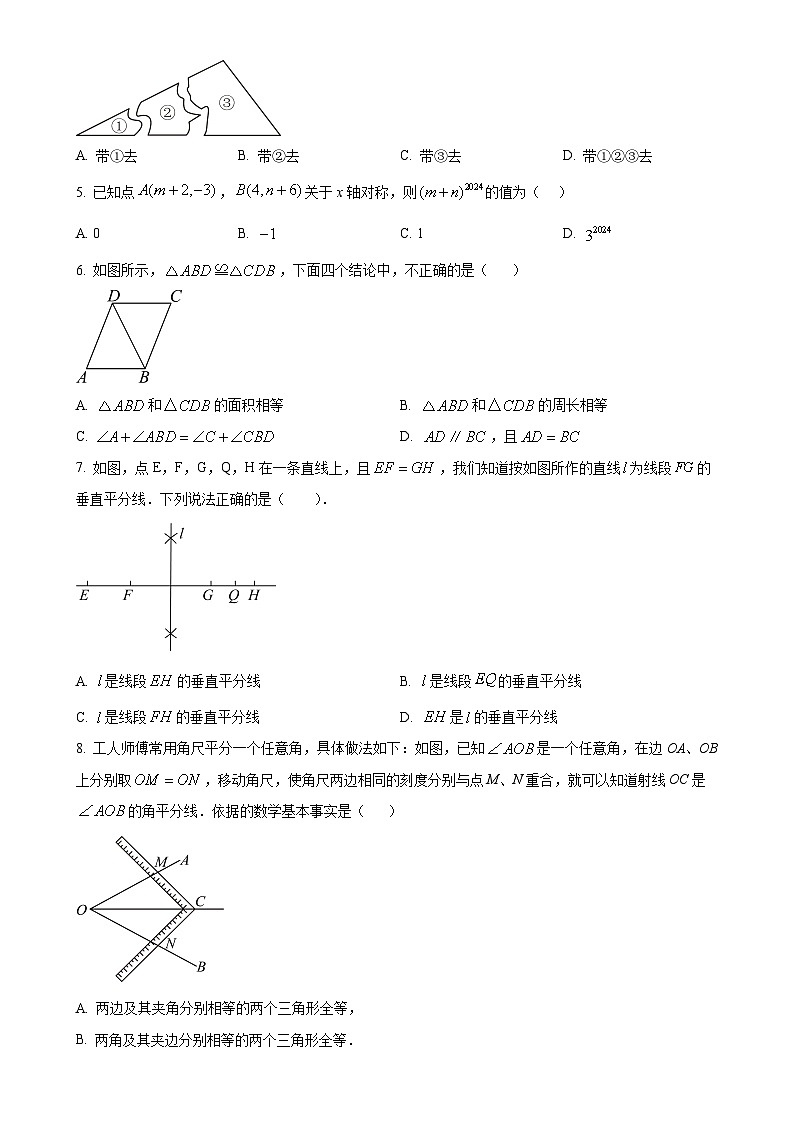 山东省聊城市阳谷县2024—2025学年上学期期中考试八年级数学试题（原卷版）-A4第2页