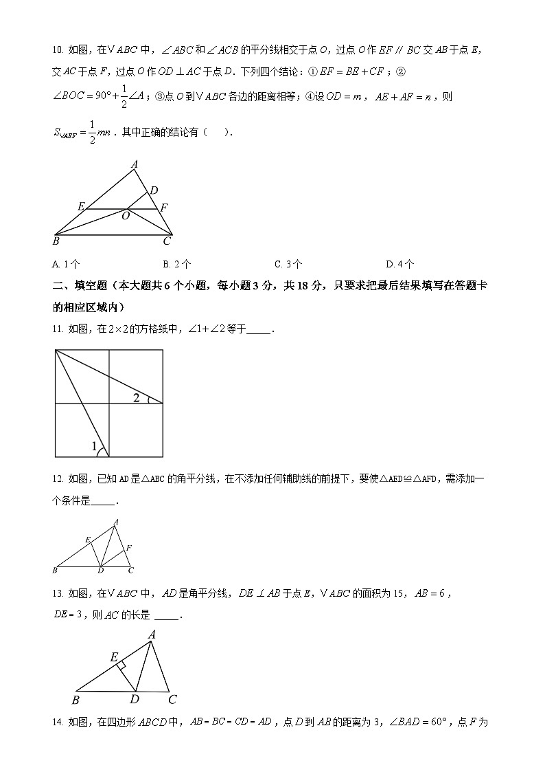 山东省菏泽市巨野县2024-2025学年八年级上学期11月期中考试数学试题（原卷版）-A4第3页