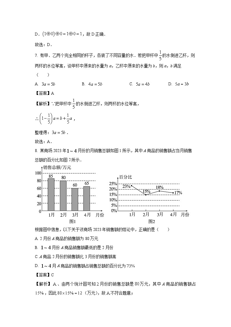 福建省三明市大田县2023-2024学年七年级(上)期末数学试卷(解析版)第3页