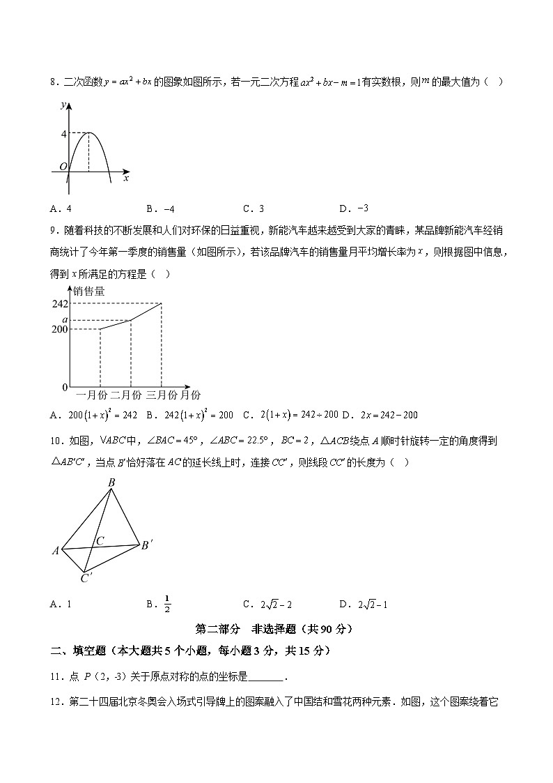 辽宁省葫芦岛市兴城市2024届九年级上学期期末考试数学试卷(含答案)第3页