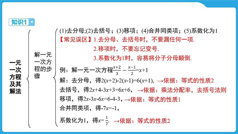 2025年中考数学一轮教材复习-第二章  方程（组）与不等式（组）  一次方程(组)与分式方程的解法课件第4页