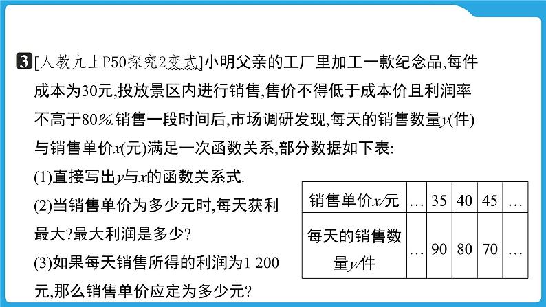 2025年九年级中考数学一轮复习课件 - -第三章  函数  二次函数的实际应用第5页