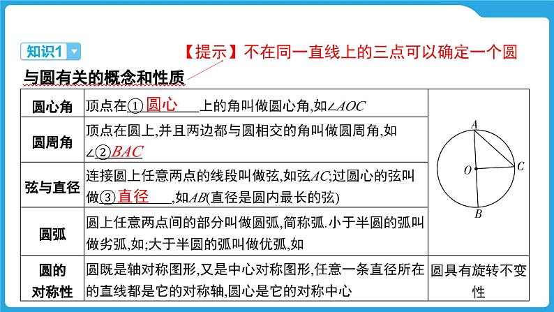 2025年九年级中考数学一轮复习课件 --第六章  圆  与圆有关的概念及性质第3页