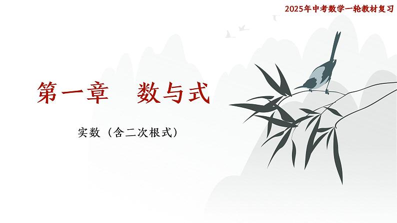 2025年九年级中考数学一轮复习课件 -第一章  数与式   实数（含二次根式）第1页