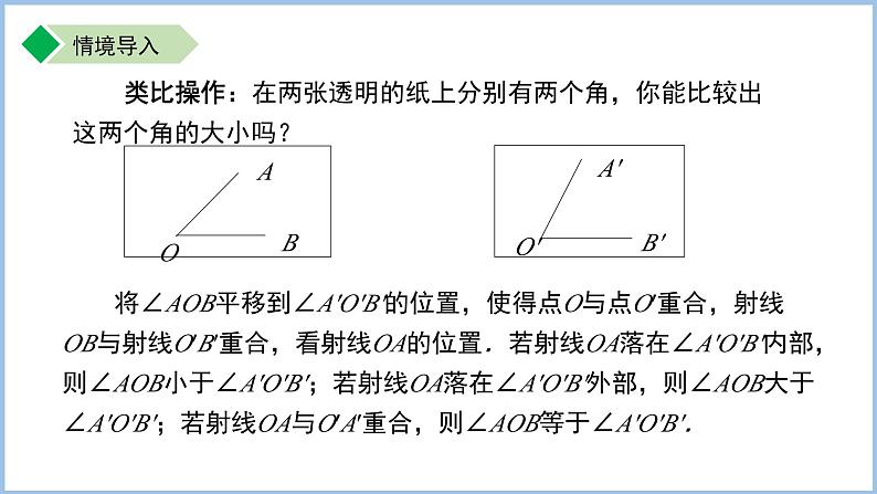 七年级上册数学苏科版（2024）6.2.3角的大小比较 课件第5页