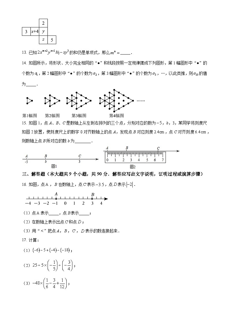 山东省济南市东南片区2024-2025学年七年级上学期期中考试数学试题（原卷版）-A4第3页