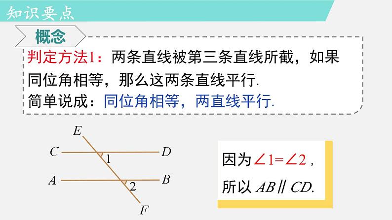 人教版（2024）数学七年级下册-7.2.2  平行线的判定（课件）第6页