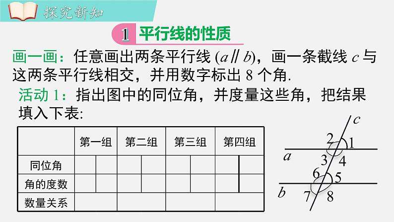 人教版（2024）数学七年级下册-7.2.3 第1课时 平行线的性质（课件）第4页