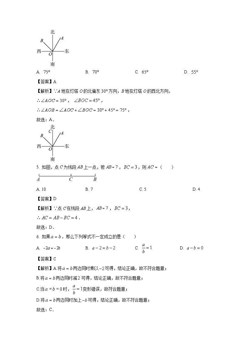 福建省福清市2023-2024学年七年级（上）期末数学试卷（解析版）第2页