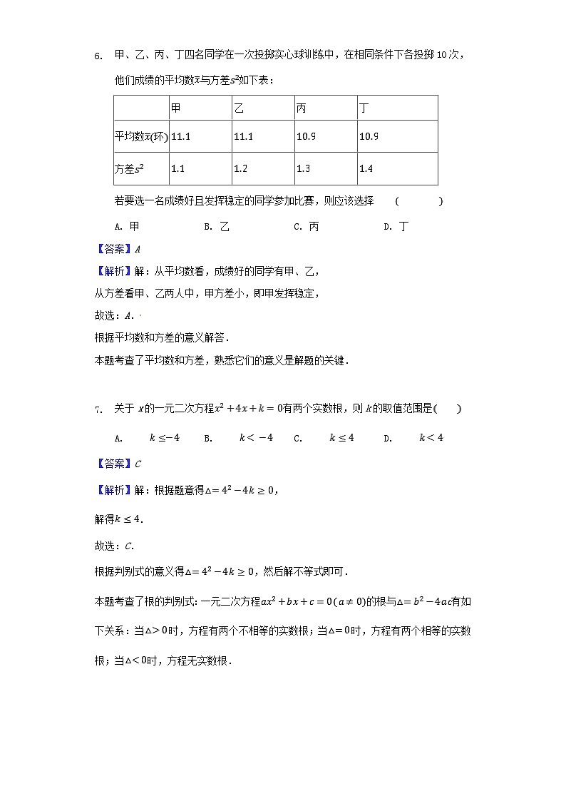 甘肃省白银市2024年中考数学模拟汇编试题（含解析）第3页