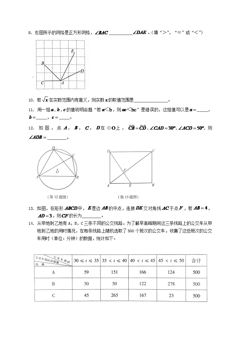 北京市2024年中考数学模拟汇编试题（含扫描答案）第3页