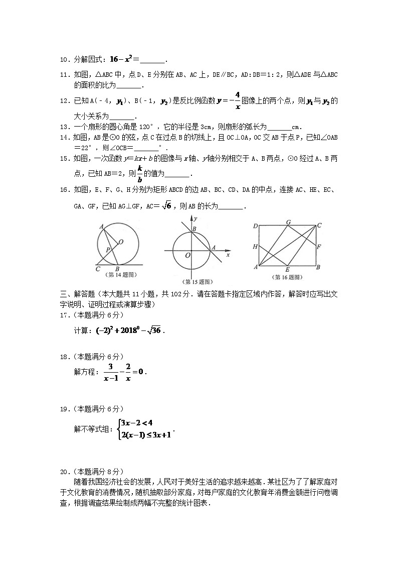 江苏省连云港市2024年中考数学模拟汇编试题（含扫描答案）第2页