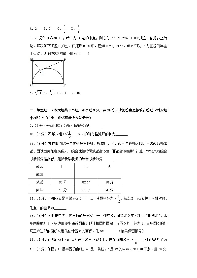 四川省宜宾市2024年中考数学模拟汇编试题（含解析）第2页