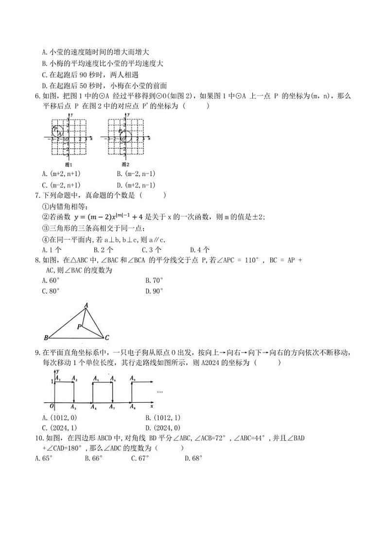 2024～2025学年安徽省池州市八年级数学上册(沪科版)期末复习卷(二)试卷(含答案)第2页