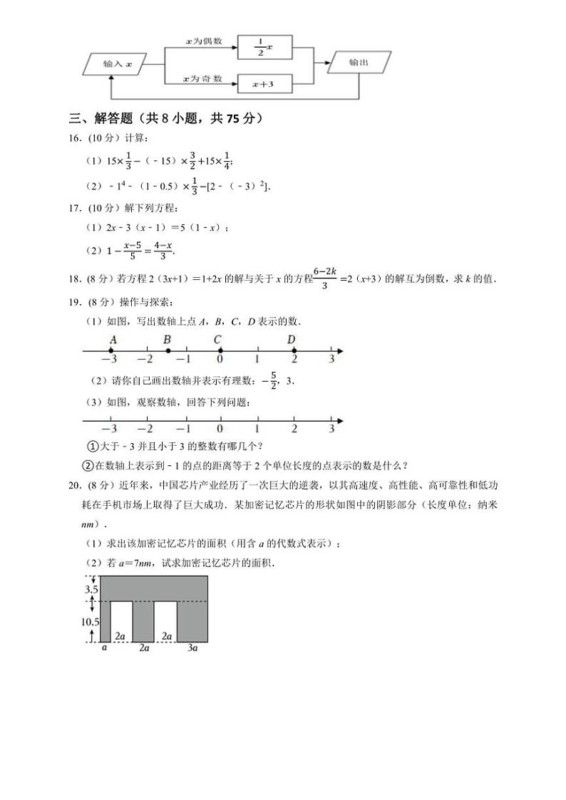 2024～2025学年辽宁省鞍山市海城市东部集团七年级(上)12月第三次质量监测数学试卷(含答案)第3页