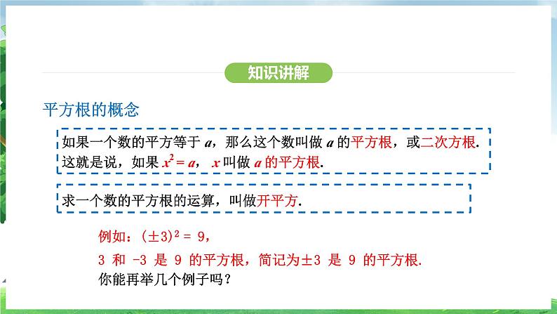 8.1 第1课时 平方根（课件）2024—2025学年人教版（2024）数学七年级下册第7页