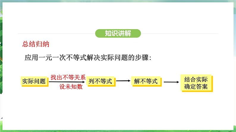 11.2.2  一元一次不等式的应用（课件）2024—2025学年人教版（2024）数学七年级下册第8页