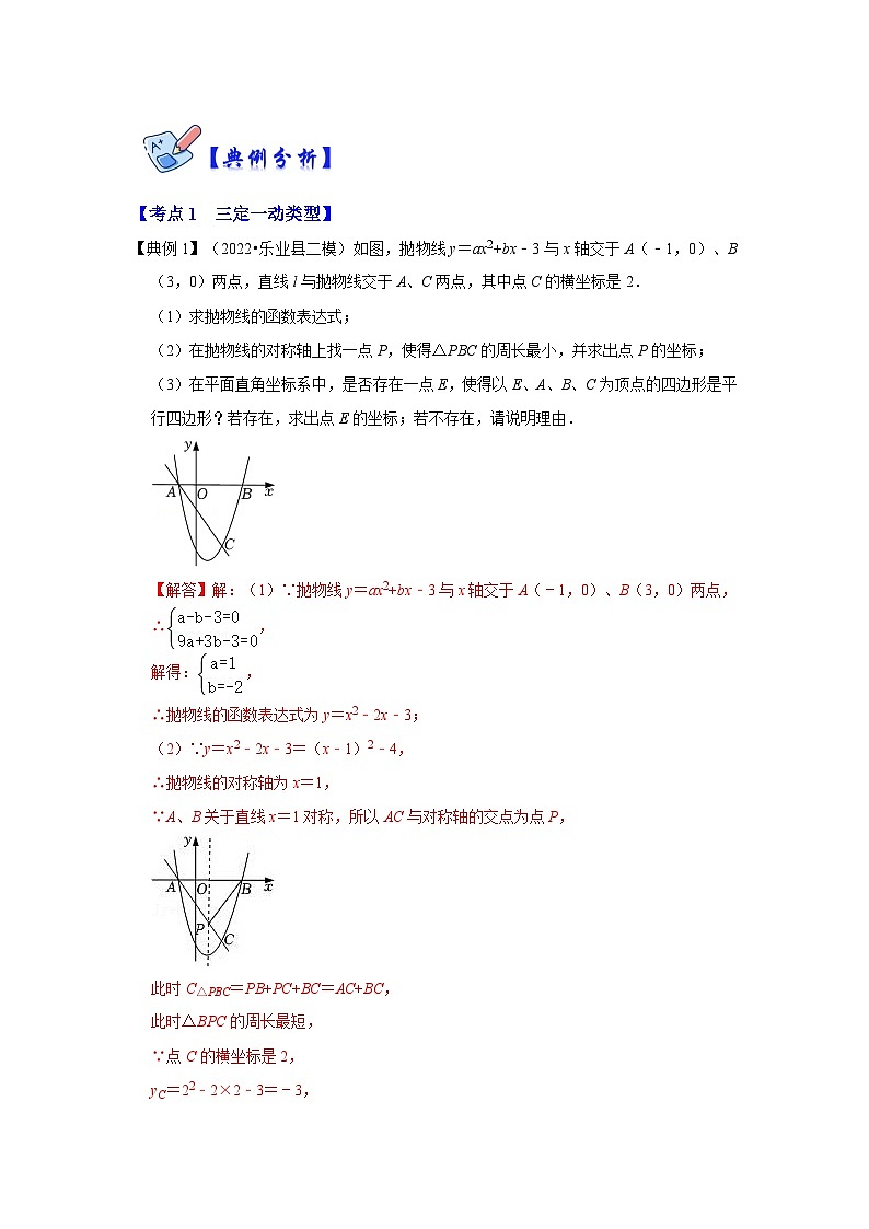人教版数学九上期末复习讲练专项13  二次函数与几何综合-特殊平行四边形存在问题（解析版）第2页