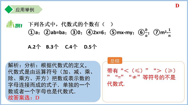 七年级上册数学苏科版（2024）第三章 代数式 单元复习 课件第4页