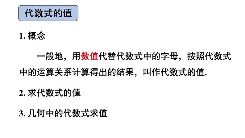 初中数学新人教版七年级上册第三章 代数式复习教学课件2024秋第8页