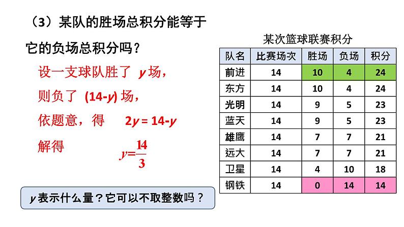 初中数学新人教版七年级上册5.3第3课时 球赛积分表问题教学课件2024秋第7页