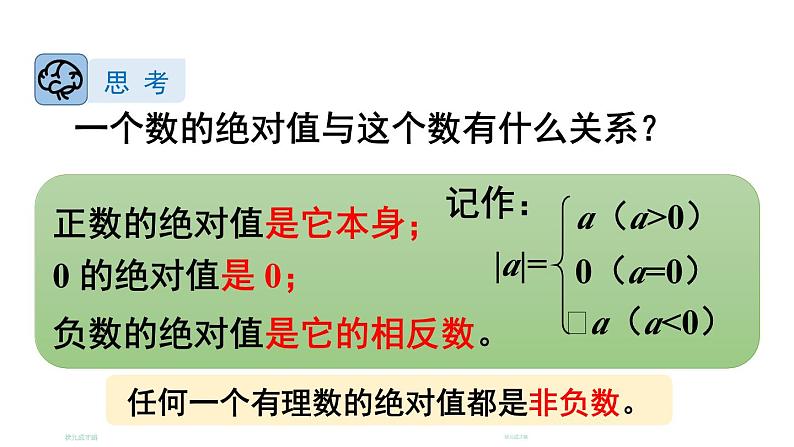 初中数学新北师大版七年级上册2.1第2课时 相反数和绝对值教学课件2024秋第7页