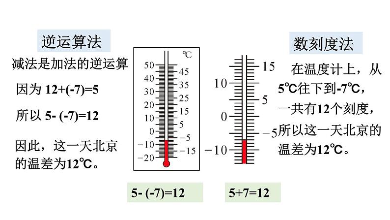 初中数学新北师大版七年级上册2.2第3课时 有理数的减法教学课件2024秋第4页