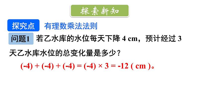 初中数学新北师大版七年级上册2.3第1课时 有理数的乘法教学课件2024秋第4页