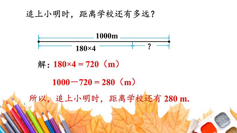 初中数学新北师大版七年级上册5.3第3课时 行程问题教学课件2024秋第8页