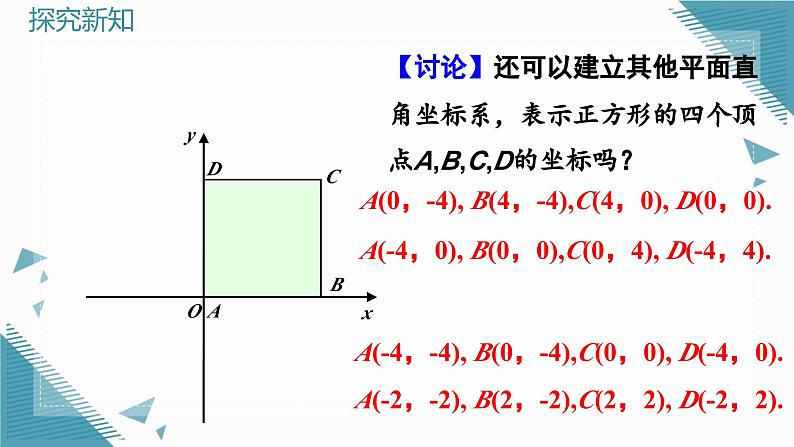 人教版初中数学七年级下册９.1.２ 用坐标描述简单几何图形 课件第4页