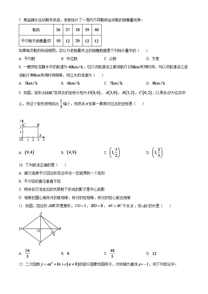 2024年黑龙江省绥化市中考数学试题（原卷版）第2页