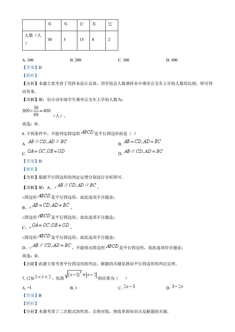 2024年四川省乐山市中考数学试题（解析版）第3页