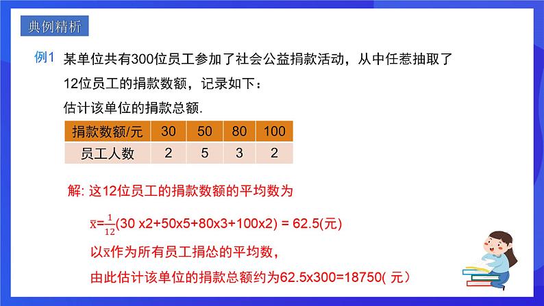 人教版数学八年级下册20.1.1.2《用样本平均数估计总体平均数》（同步课件）第6页