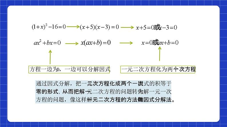 沪教版（五四制）数学八年级上册17.2《因式分解法解一元二次方程》（第2课时）（教学课件）第8页